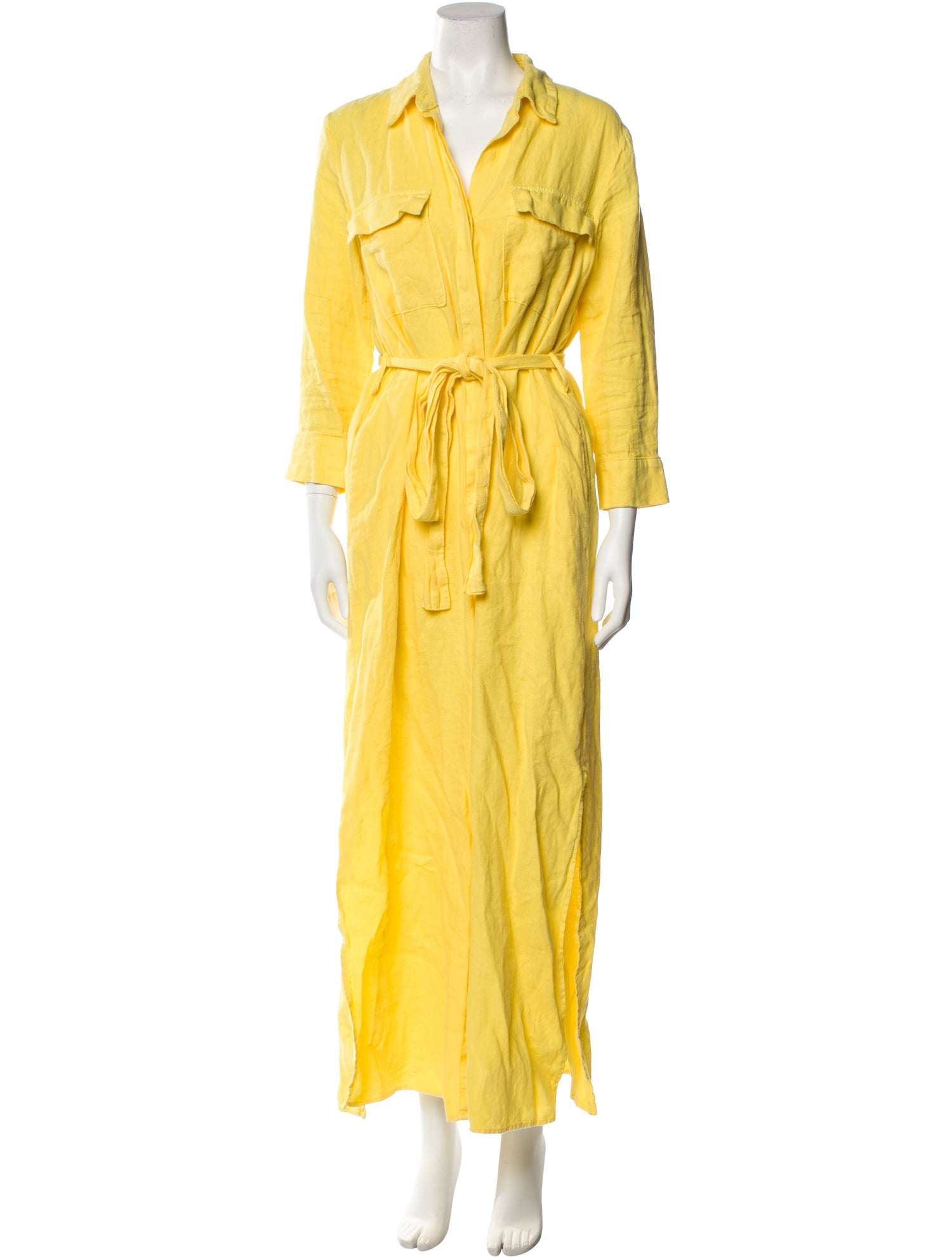 L'Agence Linen Long Dress