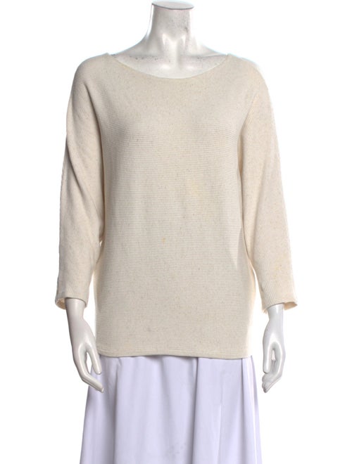 L'Agence Bateau Neckline Three-Quarter Sleeve Top