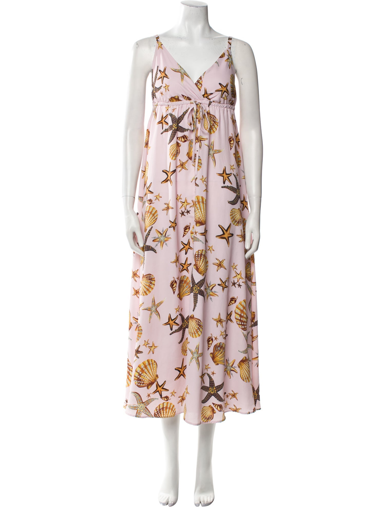 L'Agence Floral Print Long Dress