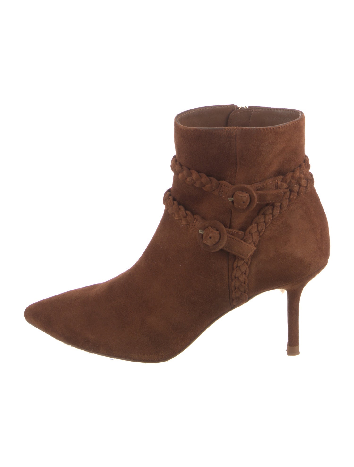 L'Agence Suede Braided Accents Boots