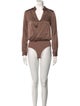 L'Agence V-Neck Long Sleeve Bodysuit