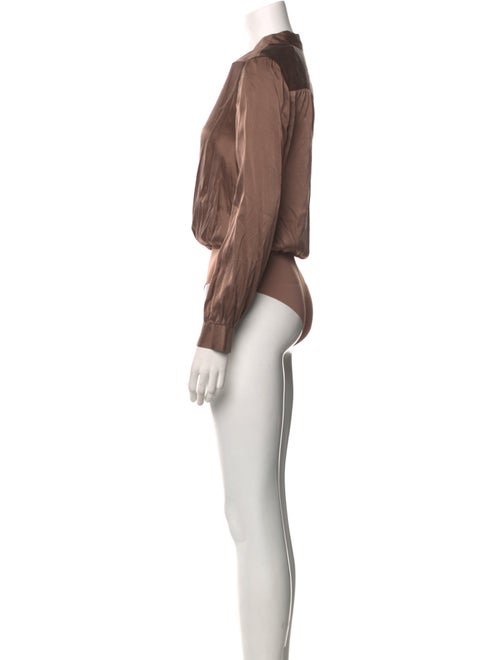 L'Agence V-Neck Long Sleeve Bodysuit