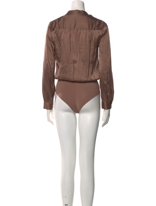 L'Agence V-Neck Long Sleeve Bodysuit