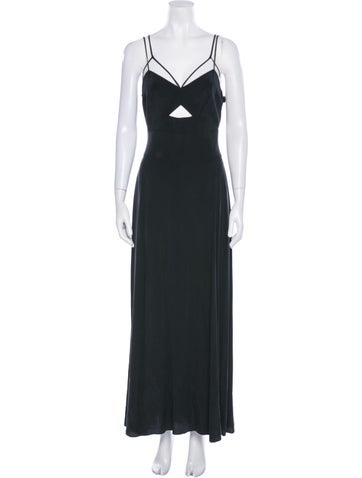 L'Agence Dresses V-Neck Long Dress XS