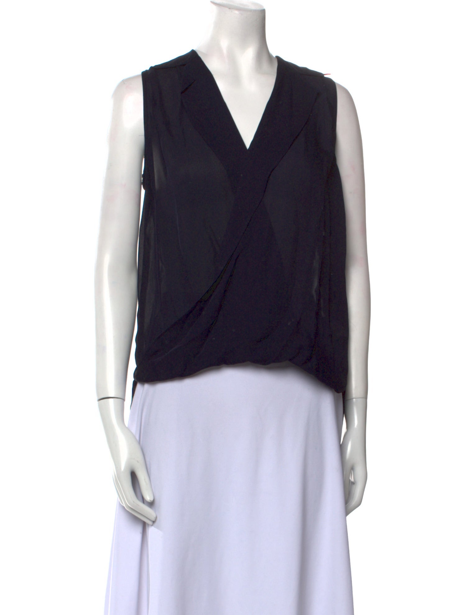 L'Agence Silk V-Neck Crop Top w/ Tags