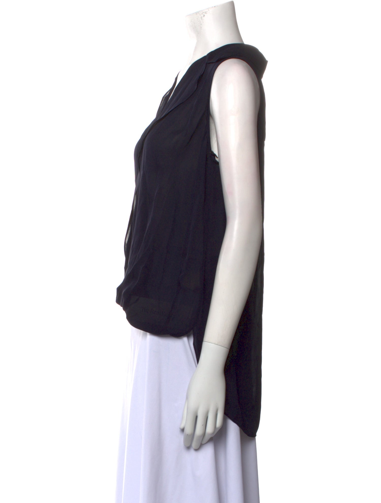 L'Agence Silk V-Neck Crop Top w/ Tags