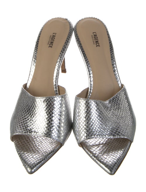 L'Agence Leather Slides