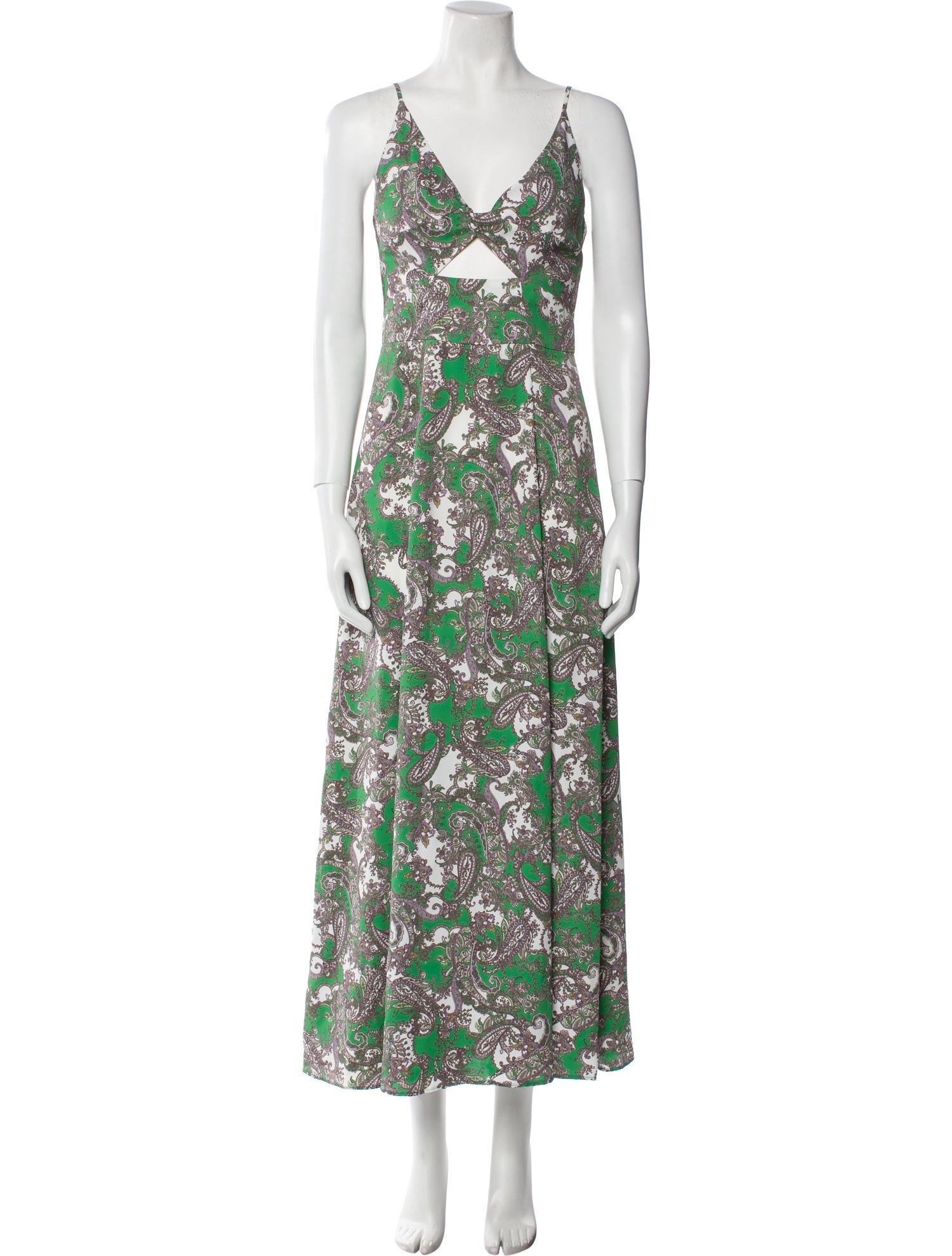 L'Agence Floral Print Long Dress