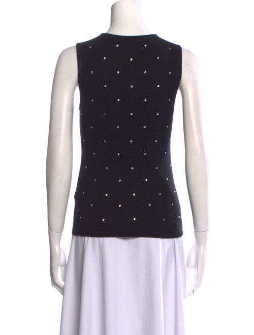 L'Agence Polka Dot Print Crew Neck Top