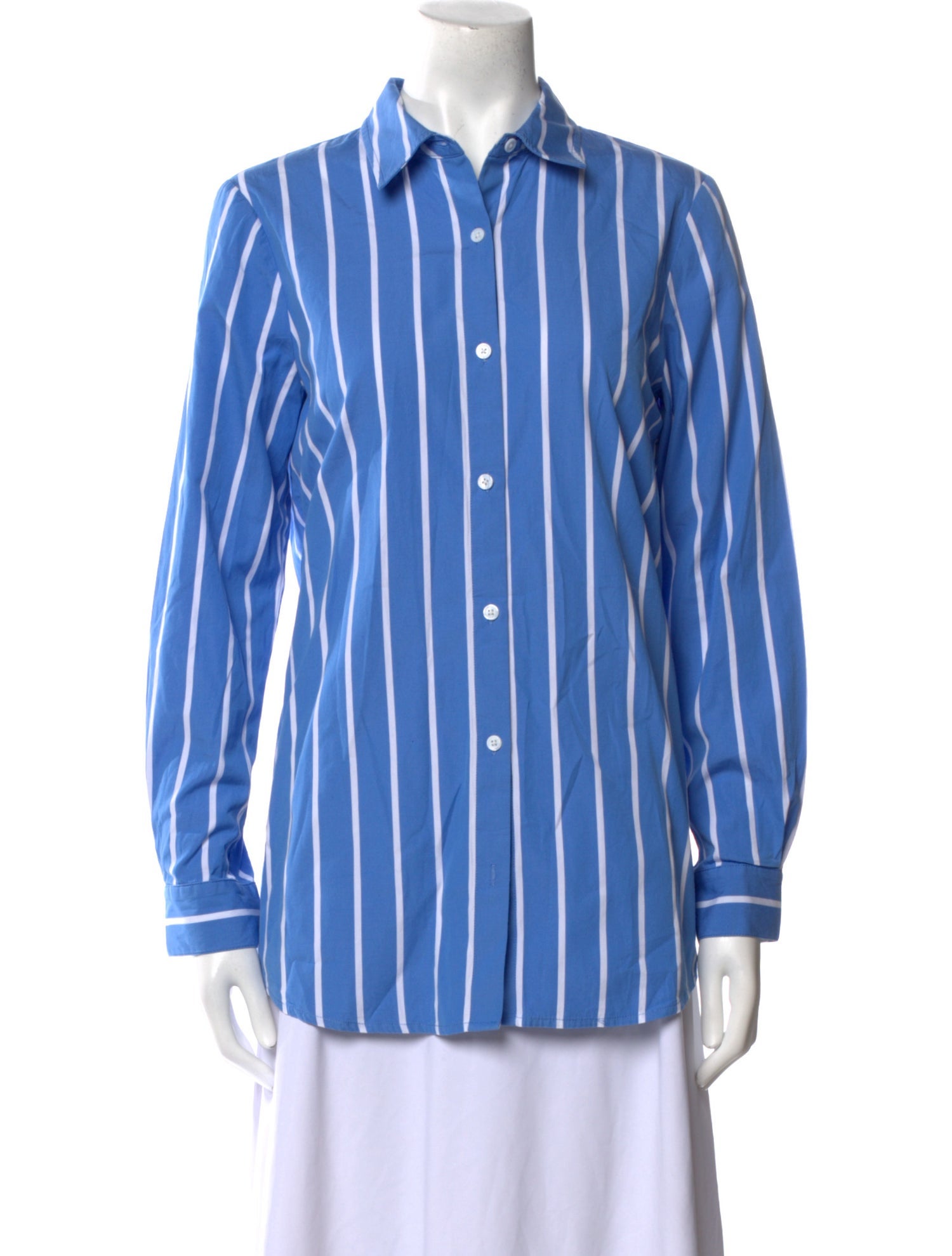 L'Agence Striped Long Sleeve Button-Up Top