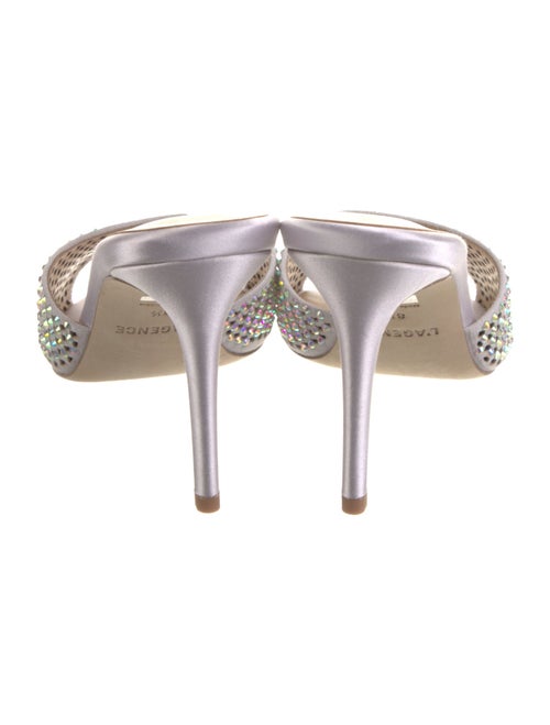 L'Agence Satin Crystal Embellishments Slides