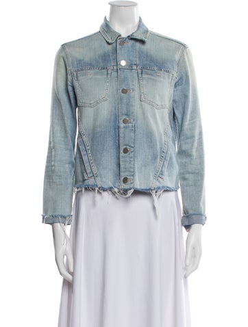 L'Agence Jackets Printed Denim Jacket S