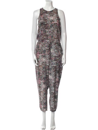 L'Agence Silk Printed Jumpsuit