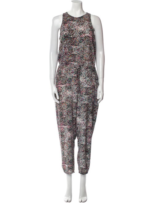 L'Agence Silk Printed Jumpsuit