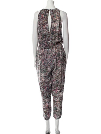 L'Agence Silk Printed Jumpsuit