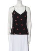 L'Agence Silk Polka Dot Print Top