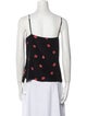 L'Agence Silk Polka Dot Print Top