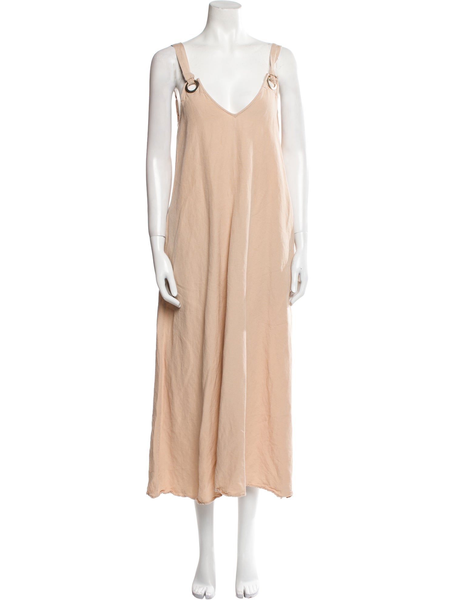 L'Agence Linen Midi Length Dress