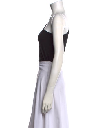 L'Agence One-Shoulder Sleeveless Crop Top