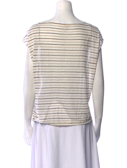 L'Agence Striped V-Neck T-Shirt