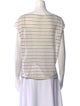 L'Agence Striped V-Neck T-Shirt