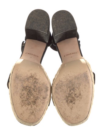 L'Agence Suede Chain-Link Accents Sandals