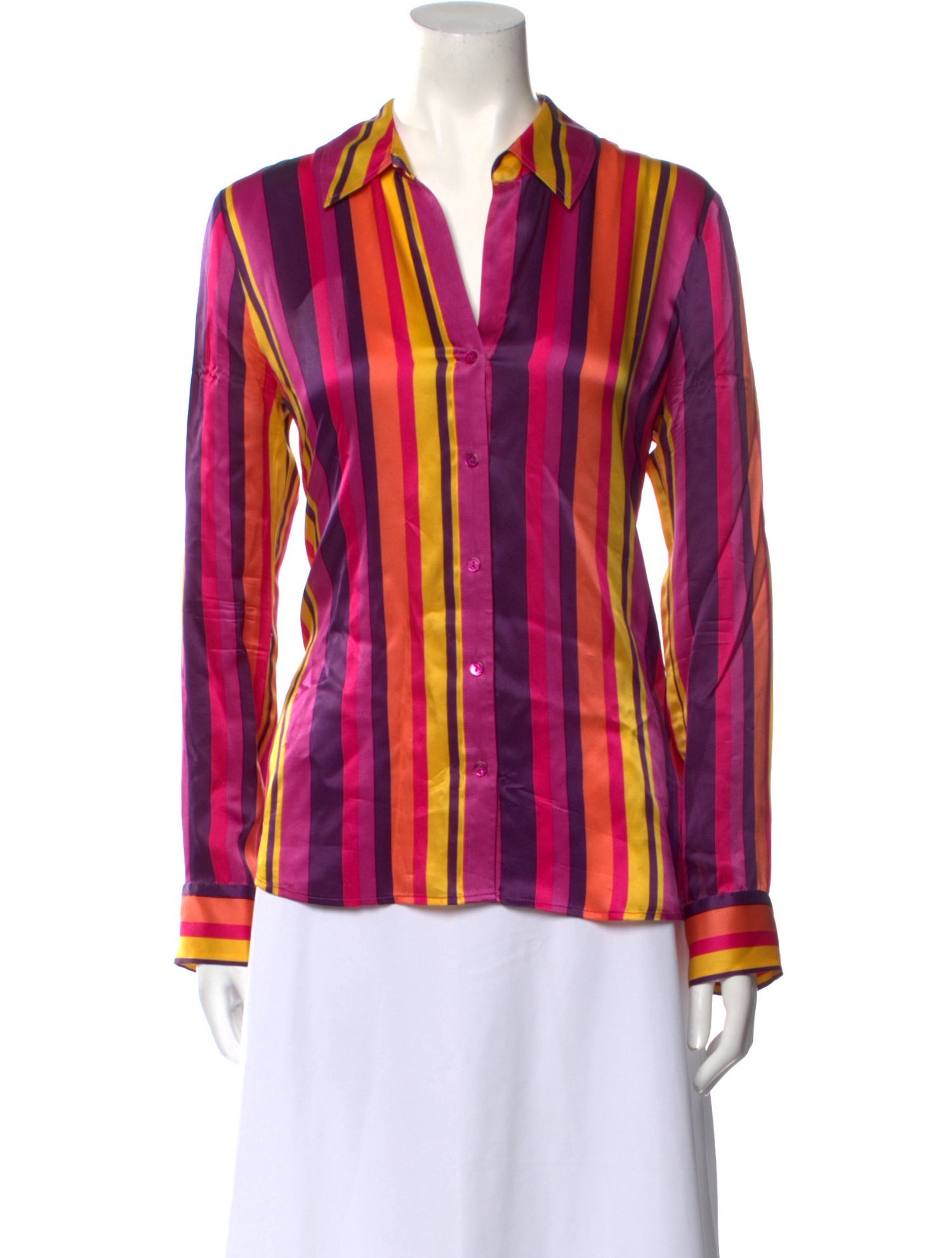 L'Agence Silk Printed Blouse