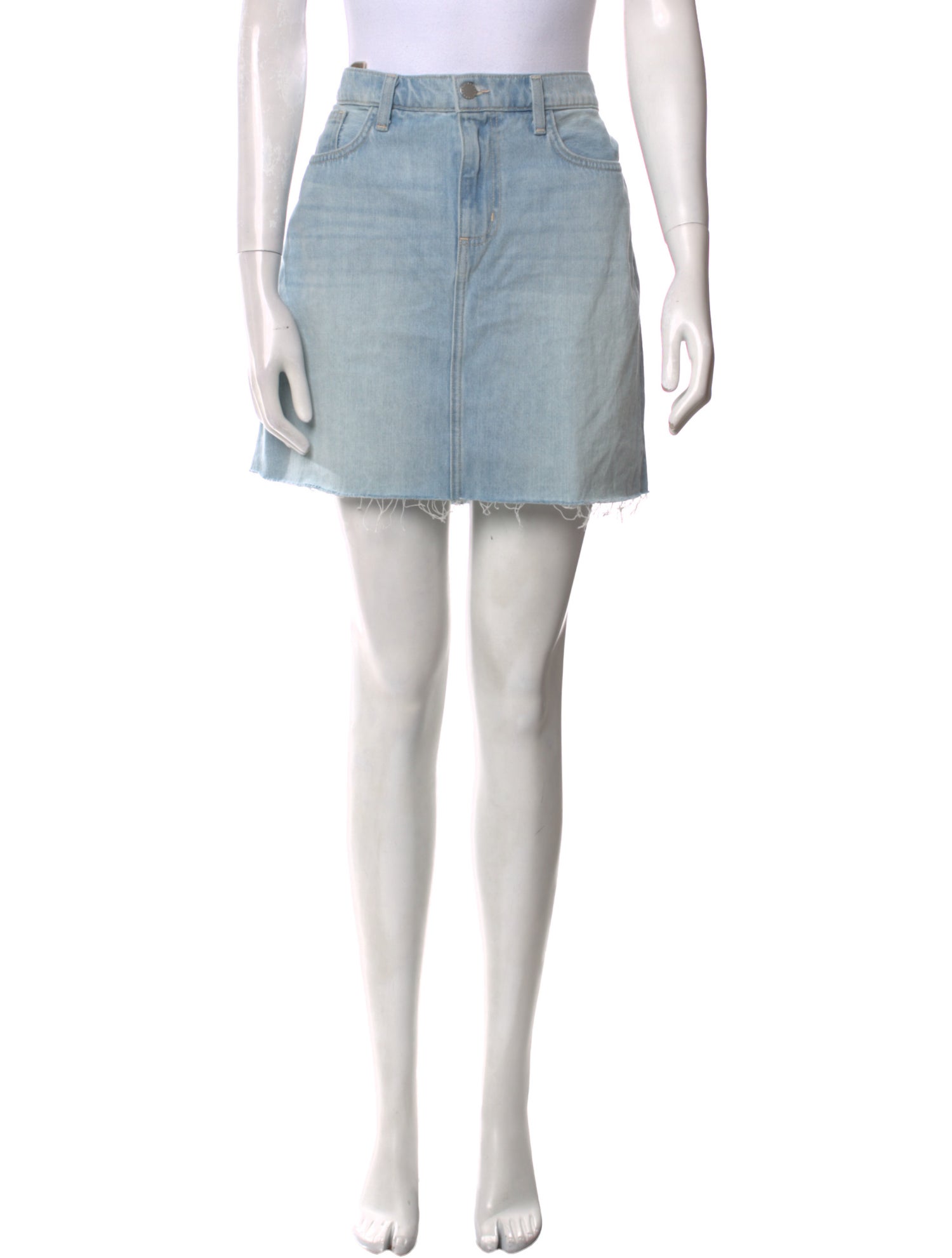 L'Agence Distressed Accents Mini Skirt