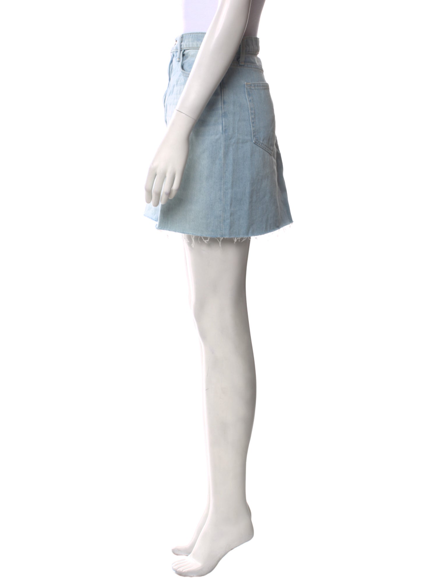 L'Agence Distressed Accents Mini Skirt