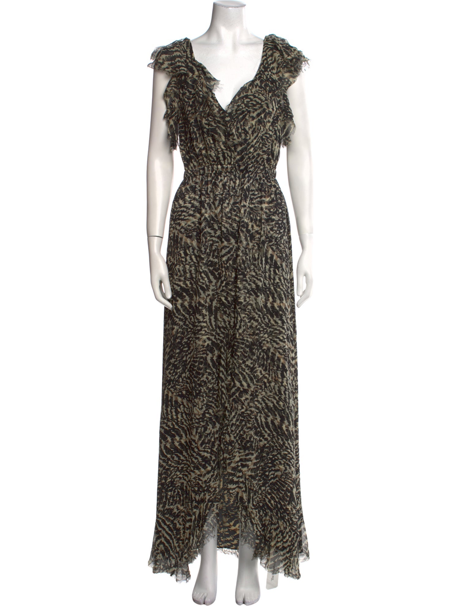 L'Agence Silk Long Dress
