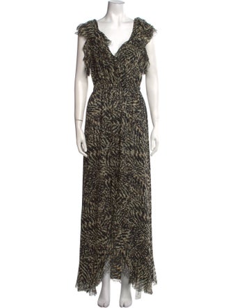 L'Agence Silk Long Dress