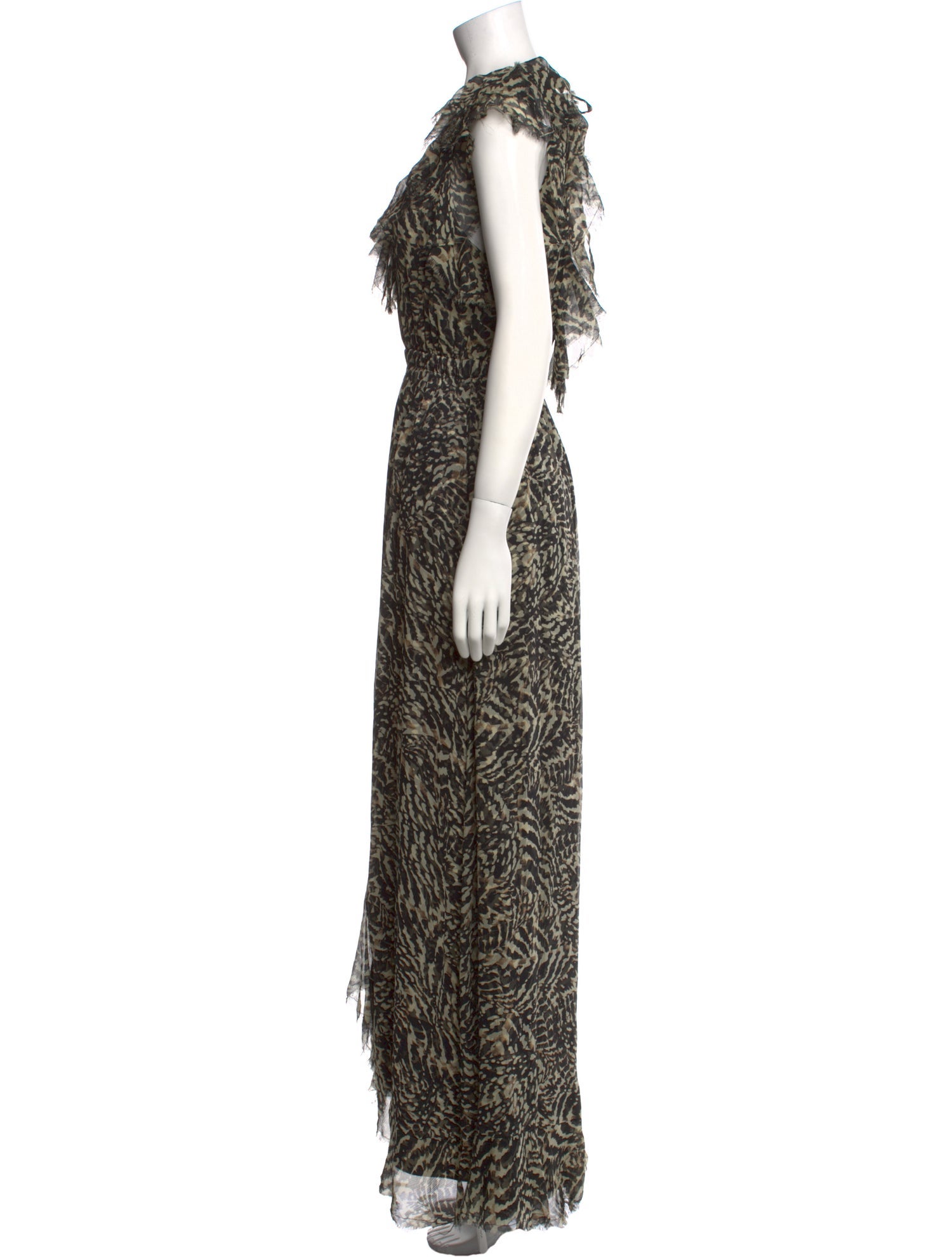 L'Agence Silk Long Dress