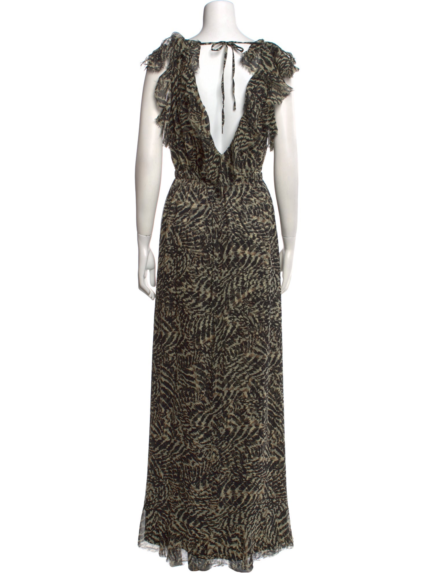 L'Agence Silk Long Dress