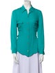L'Agence Silk Long Sleeve Button-Up Top