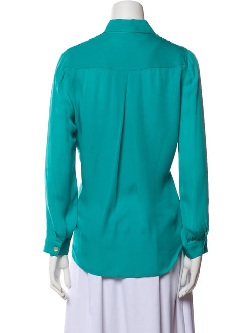 L'Agence Silk Long Sleeve Button-Up Top