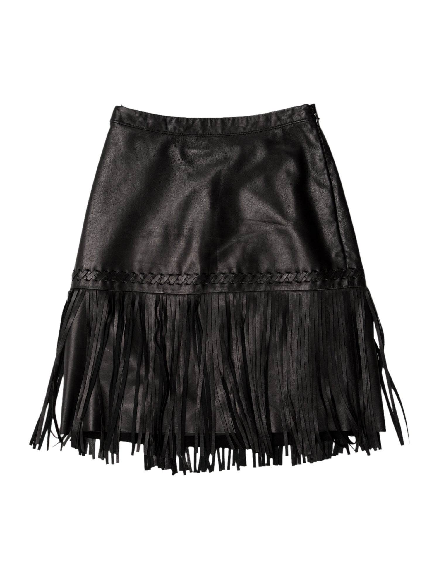 L'Agence Leather Mini Skirt