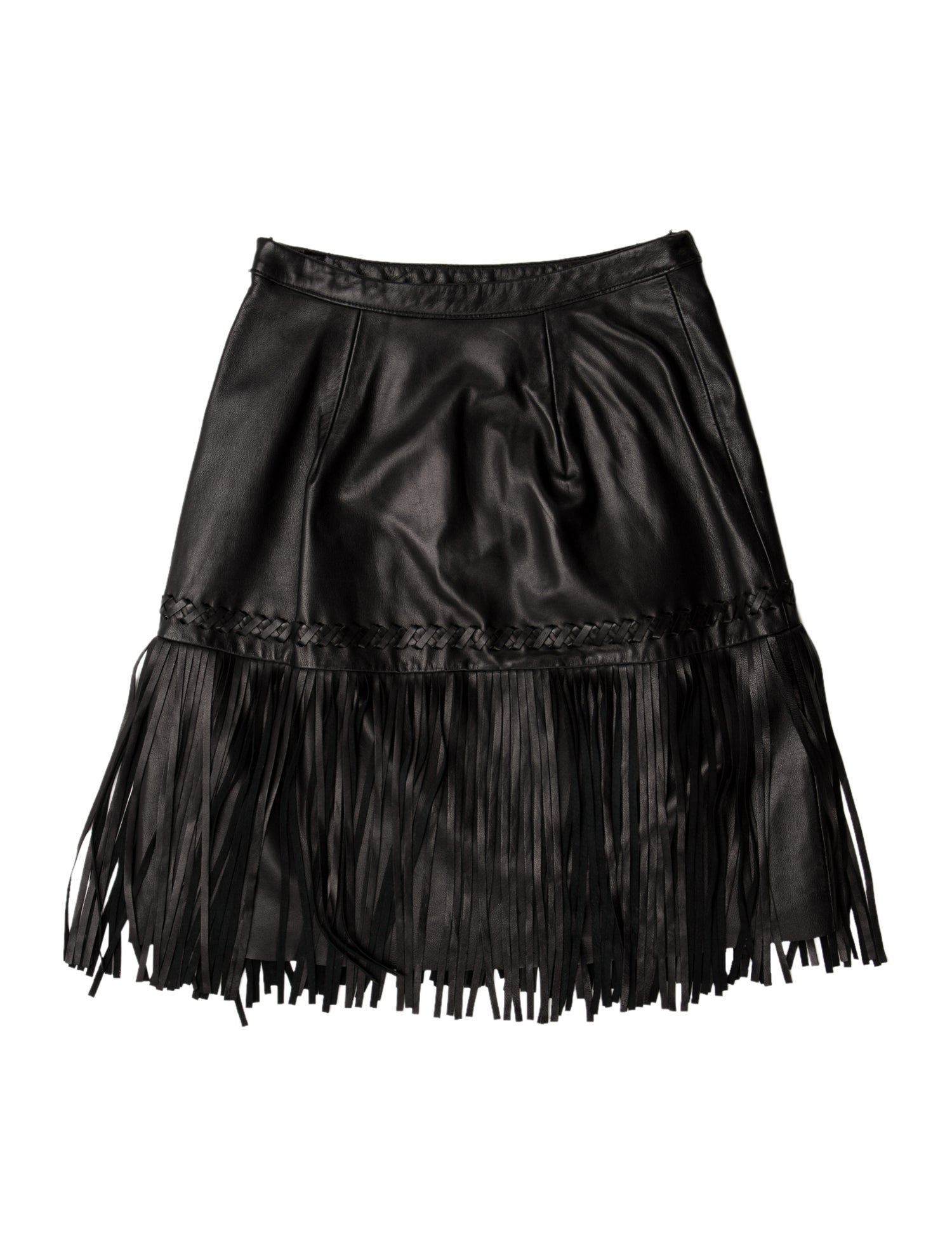 L'Agence Leather Mini Skirt