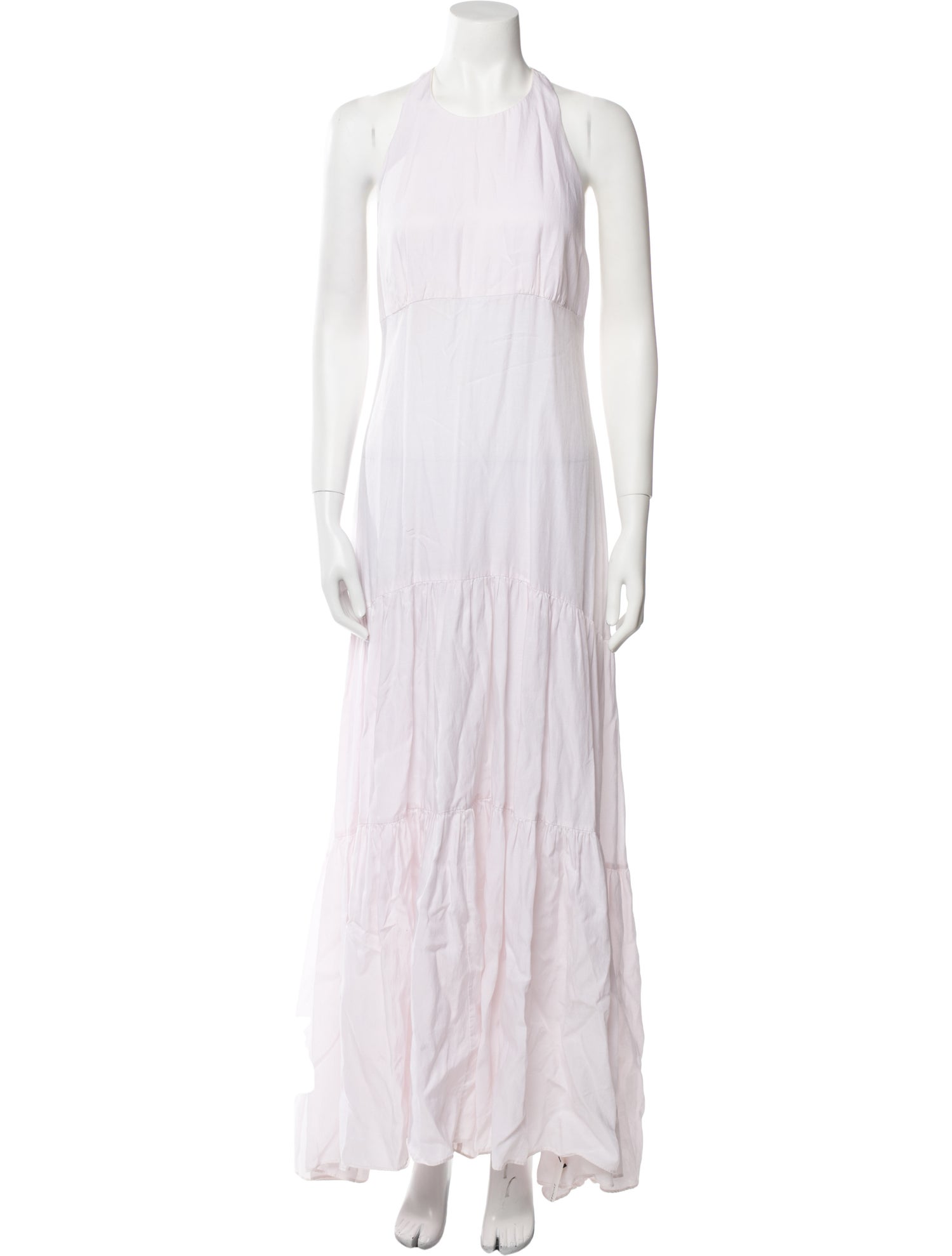 L'Agence Crew Neck Long Dress