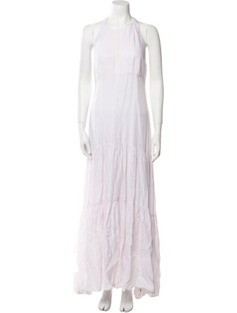 L'Agence Crew Neck Long Dress