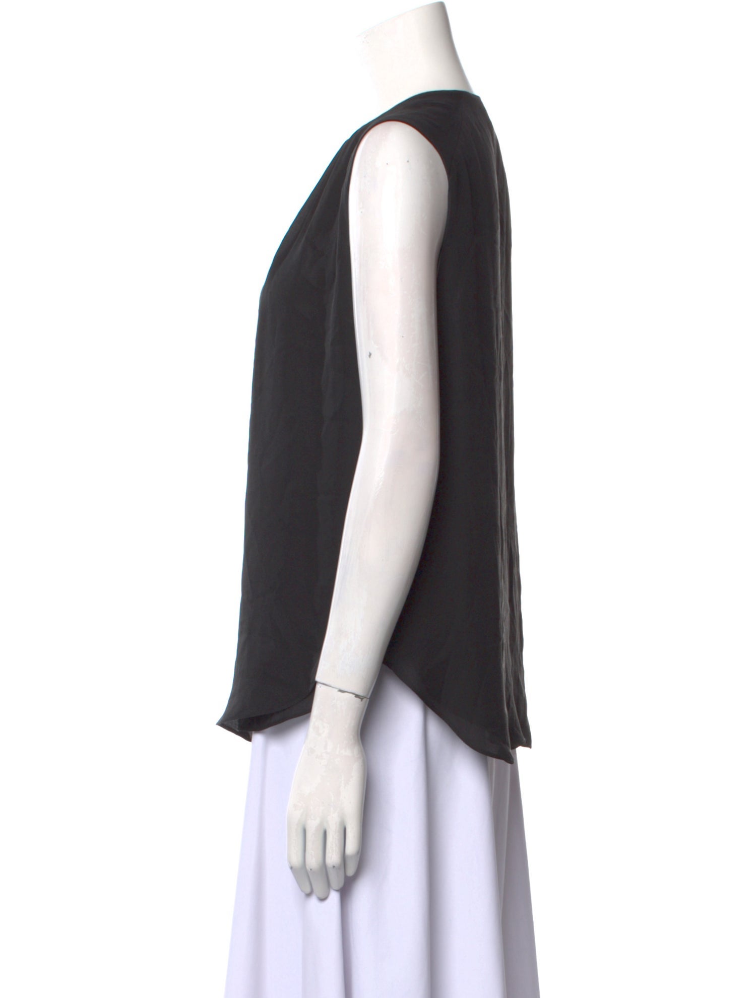 L'Agence Silk V-Neck Blouse