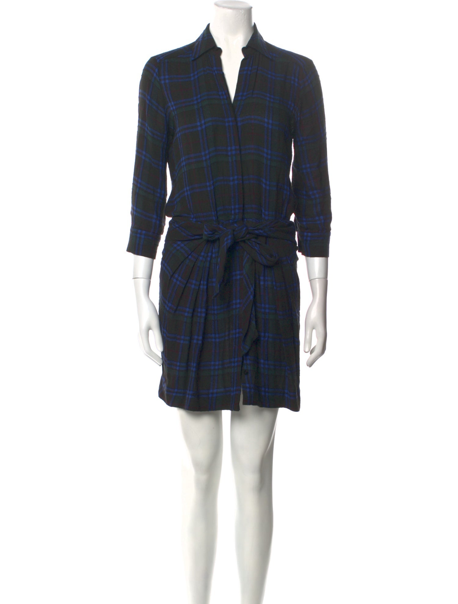 L'Agence Plaid Print Mini Dress