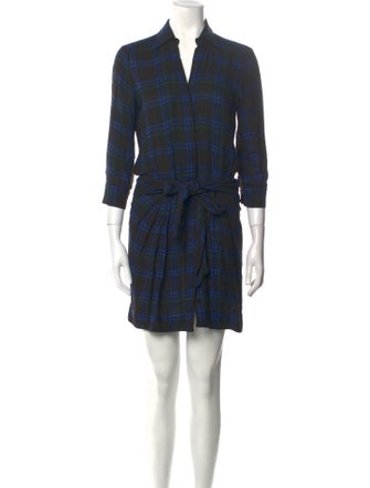 L'Agence Plaid Print Mini Dress