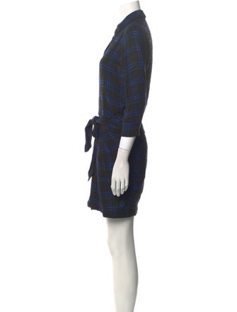 L'Agence Plaid Print Mini Dress
