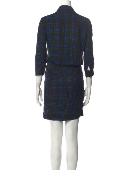L'Agence Plaid Print Mini Dress