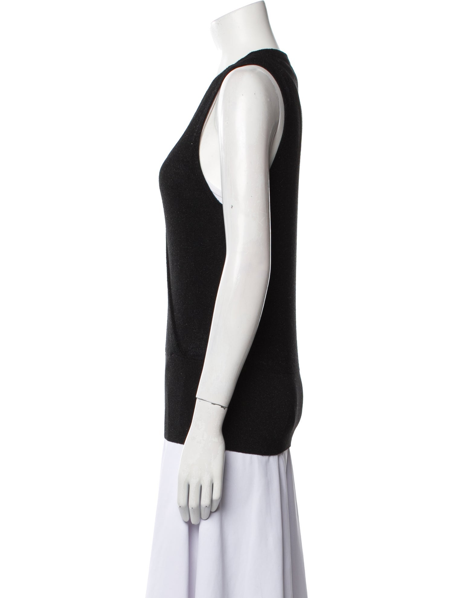 L'Agence V-Neck Sleeveless Top