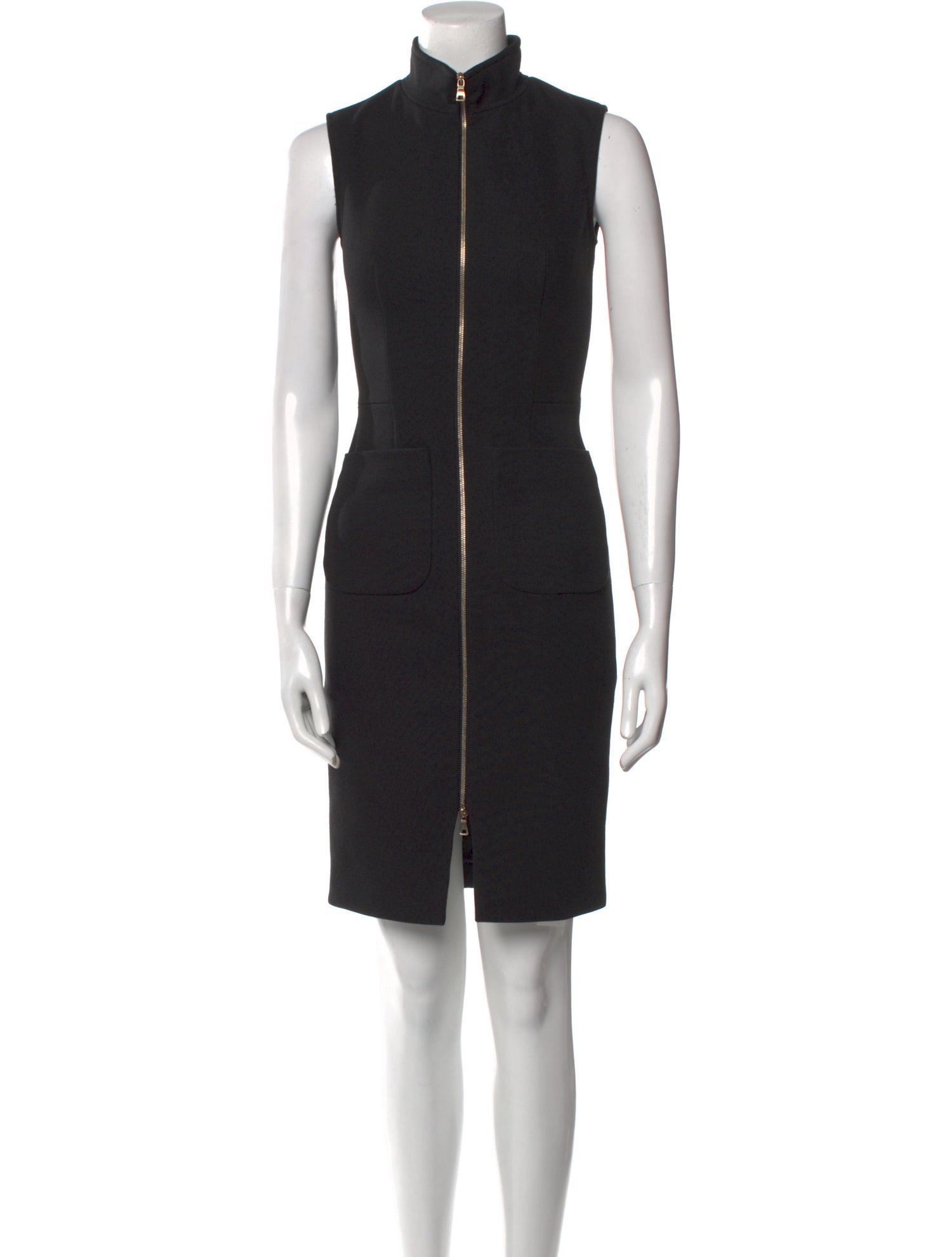 L'Agence Mock Neck Knee-Length Dress