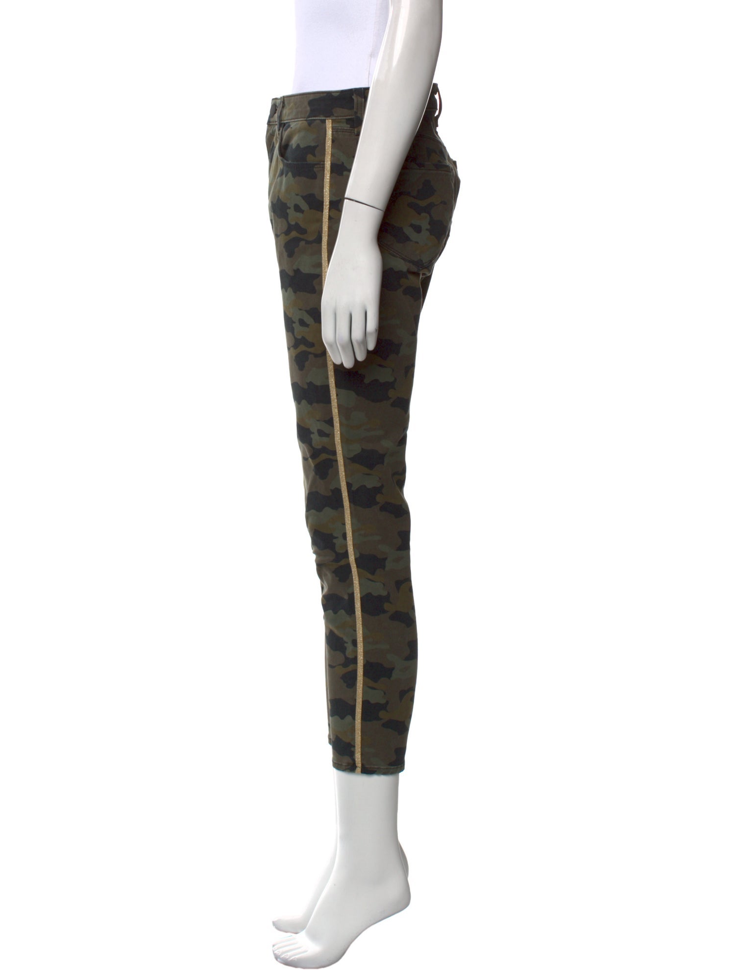 L'Agence Camouflage Print Skinny Leg Pants