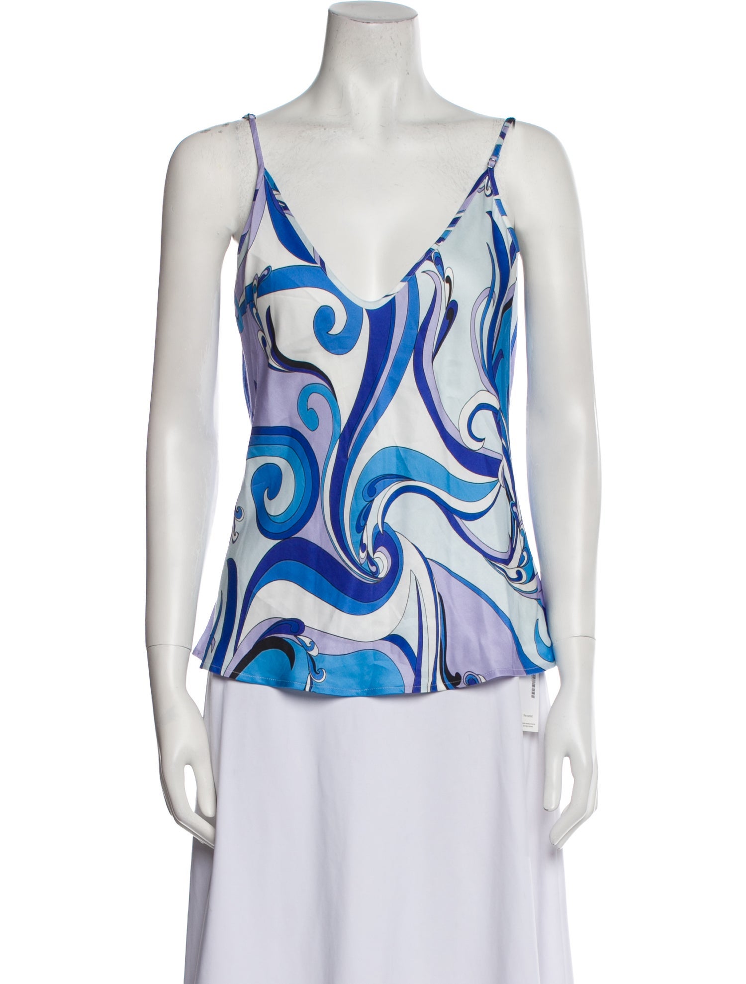 L'Agence Printed V-Neck Top