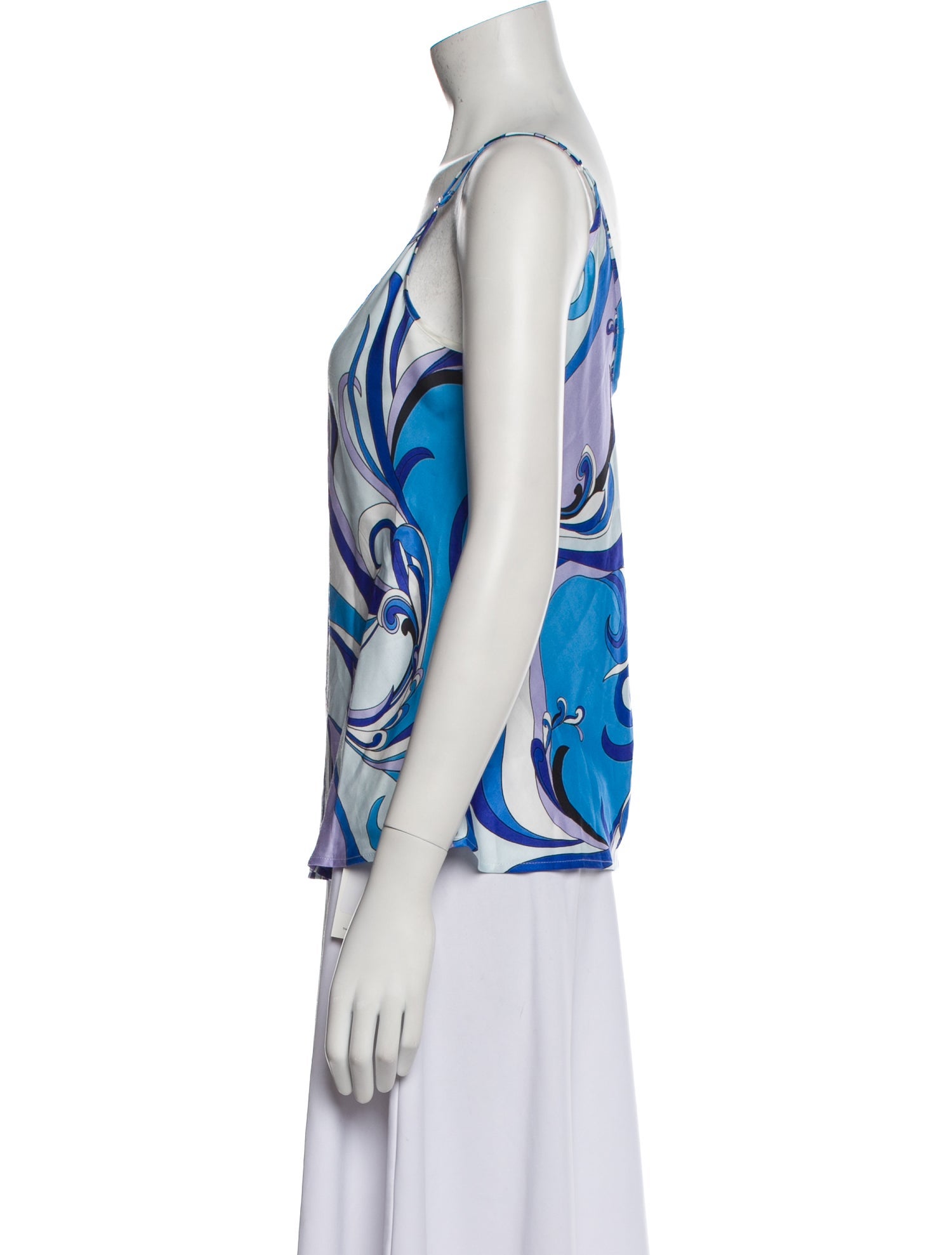 L'Agence Printed V-Neck Top