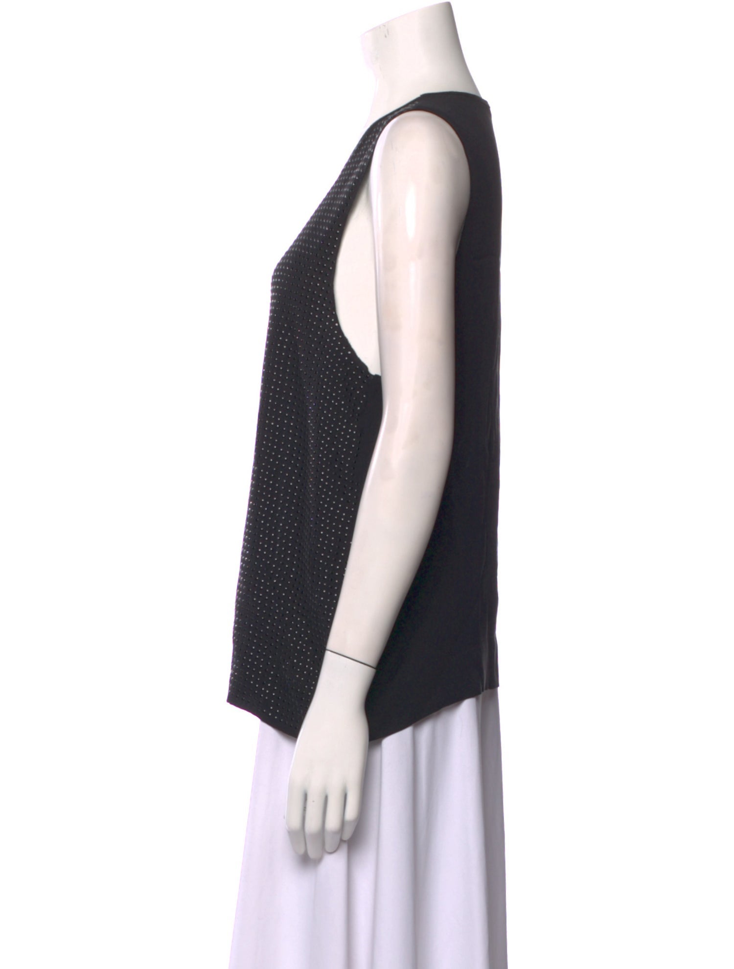 L'Agence Silk Scoop Neck Top